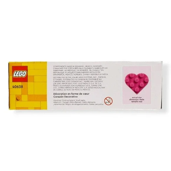 LEGO Valentine Heart Ornament 40638 Valentines Day Customizable